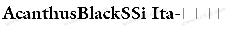 AcanthusBlackSSi Ita字体转换